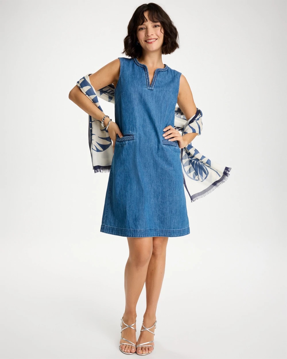 Denim Braided Dress Indigo - Chico's