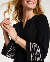 Travelers™ Zebra Trim Kurta Dress Travelers Black - Chico's