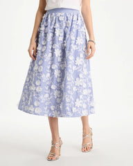 Cotton Embroidered Floral Skirt Alabaster - Chico's