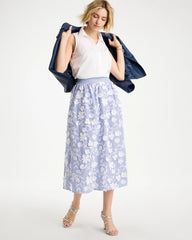 Cotton Embroidered Floral Skirt Alabaster - Chico's