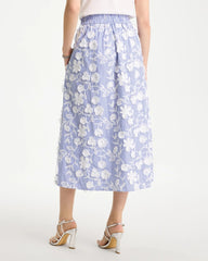 Cotton Embroidered Floral Skirt Alabaster - Chico's