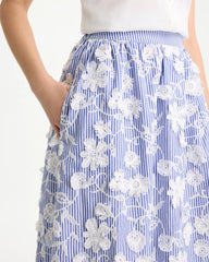 Cotton Embroidered Floral Skirt Alabaster - Chico's