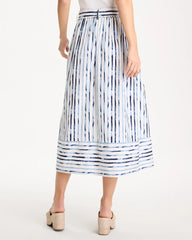 Palermo Striped Tie-Front Skirt Passport Blue - Chico's