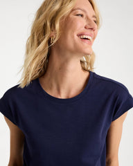 Soft-Stretch Cotton Slub Dress Passport Blue - Chico's
