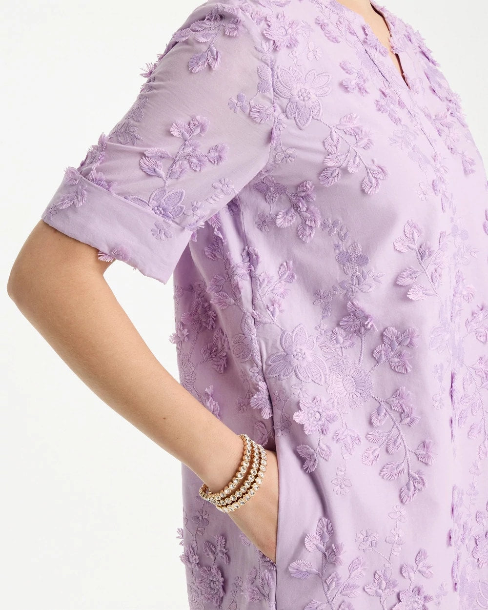 3D Floral Dress Orchid Mist - Chico's