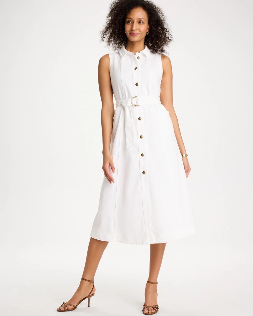 Denim Sleeveless Shirtdress Alabaster - Chico's