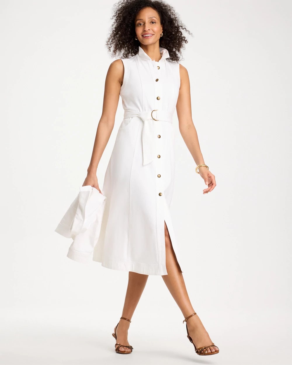 Denim Sleeveless Shirtdress Alabaster - Chico's