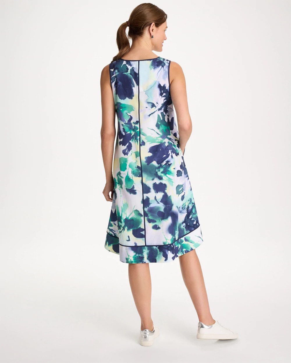 Zenergy® UPF Floral Midi Dress Topanga Green - Chico's
