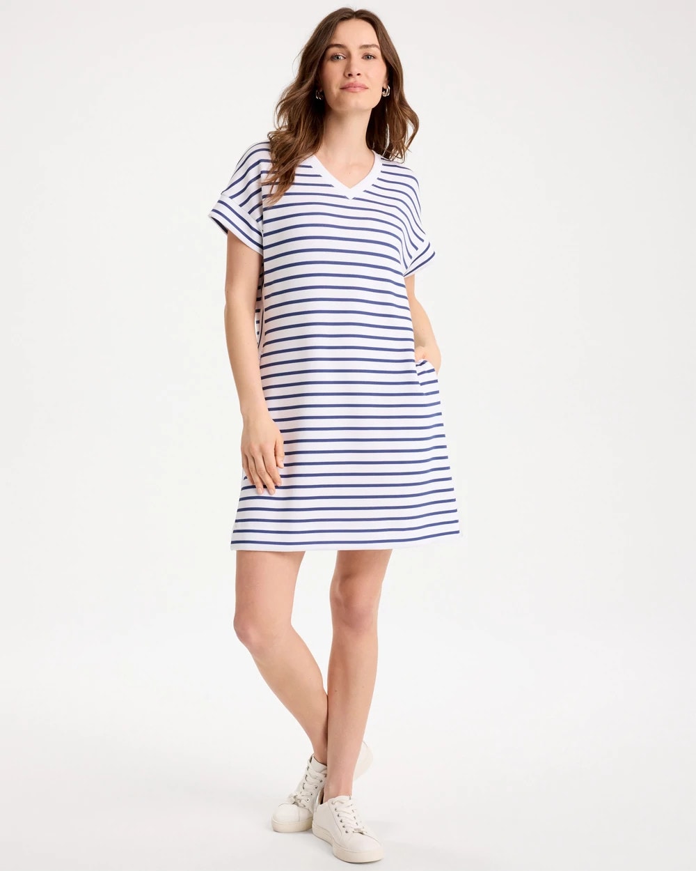 Zenergy® Soft Striped Contrast Dress Starlit Navy - Chico's