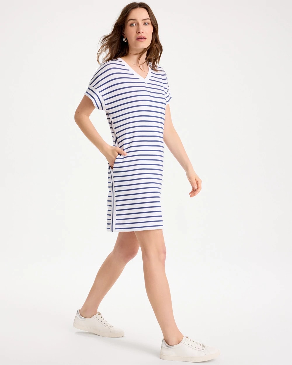 Zenergy® Soft Striped Contrast Dress Starlit Navy - Chico's