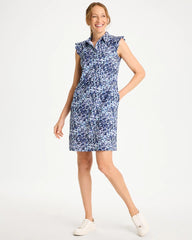 Zenergy® UPF Ruffle Dress Amparo Blue - Chico's