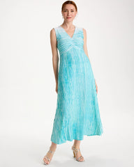 Ombre Coastal Striped Knit Dress Bondi Blue - Chico's
