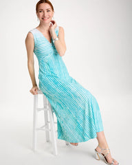Ombre Coastal Striped Knit Dress Bondi Blue - Chico's