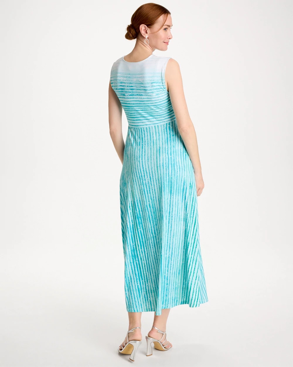 Ombre Coastal Striped Knit Dress Bondi Blue - Chico's