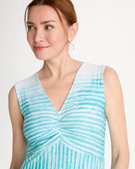 Ombre Coastal Striped Knit Dress Bondi Blue - Chico's
