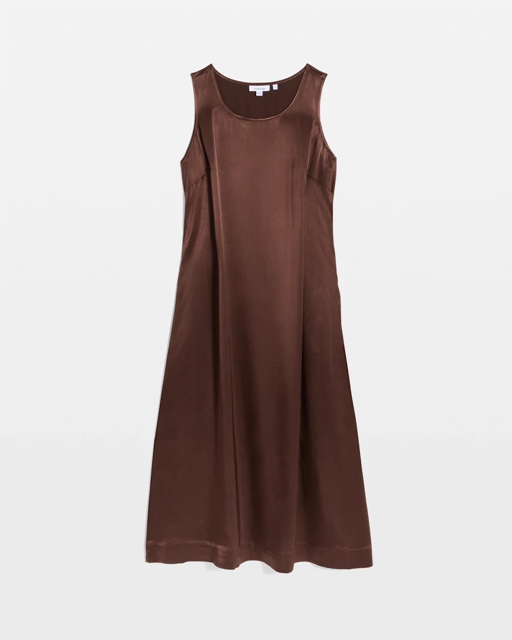 Faux Satin Sleeveless Dress Deep Brown - Chico's