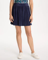 Zenergy® Micro Plisse Pull-On Skort Passport Blue - Chico's