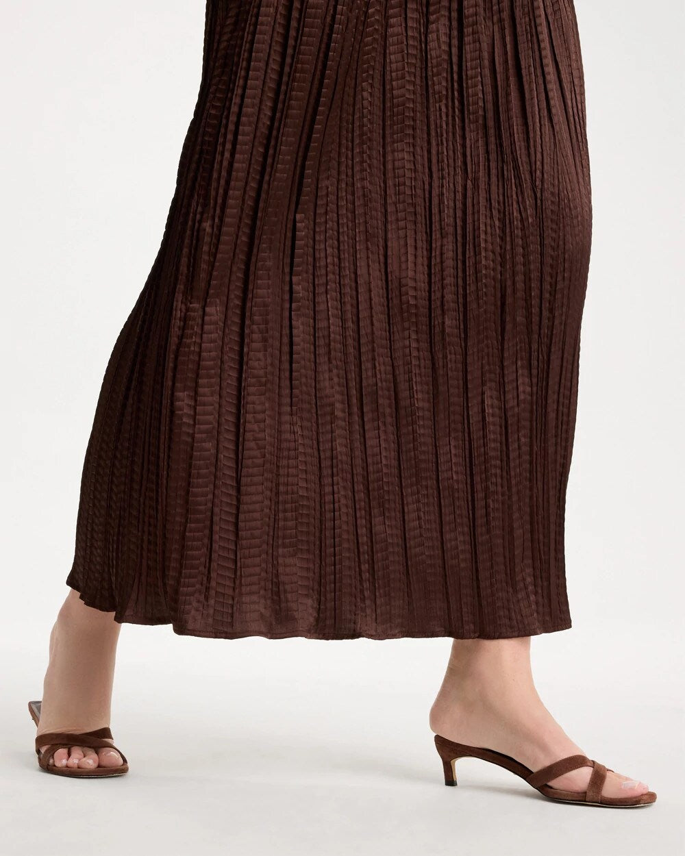 Satin Crinkle Maxi Skirt Deep Brown - Chico's