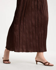Satin Crinkle Maxi Skirt Deep Brown - Chico's