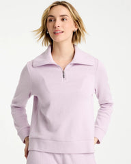 Zenergy® Beach Slub Half-Zip Pullover Top Pale Sweet Pea - Chico's
