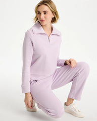 Zenergy® Beach Slub Half-Zip Pullover Top Pale Sweet Pea - Chico's