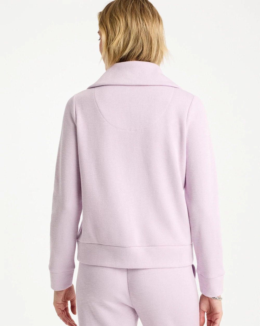 Zenergy® Beach Slub Half-Zip Pullover Top Pale Sweet Pea - Chico's