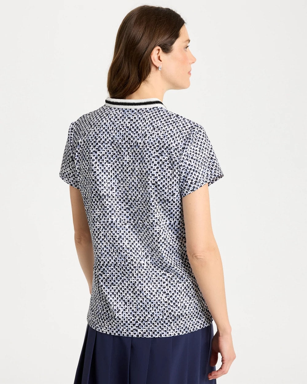 Zenergy® UPF Crochet Trim Polo Blue Muse - Chico's