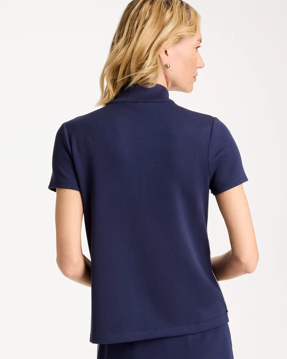 Zenergy® Soft Pique Piped Pullover Passport Blue - Chico's