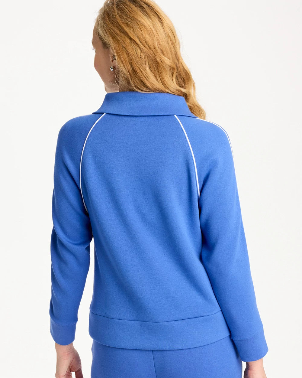 Zenergy® Soft Pique Half-Zip Pullover Top Amparo Blue - Chico's