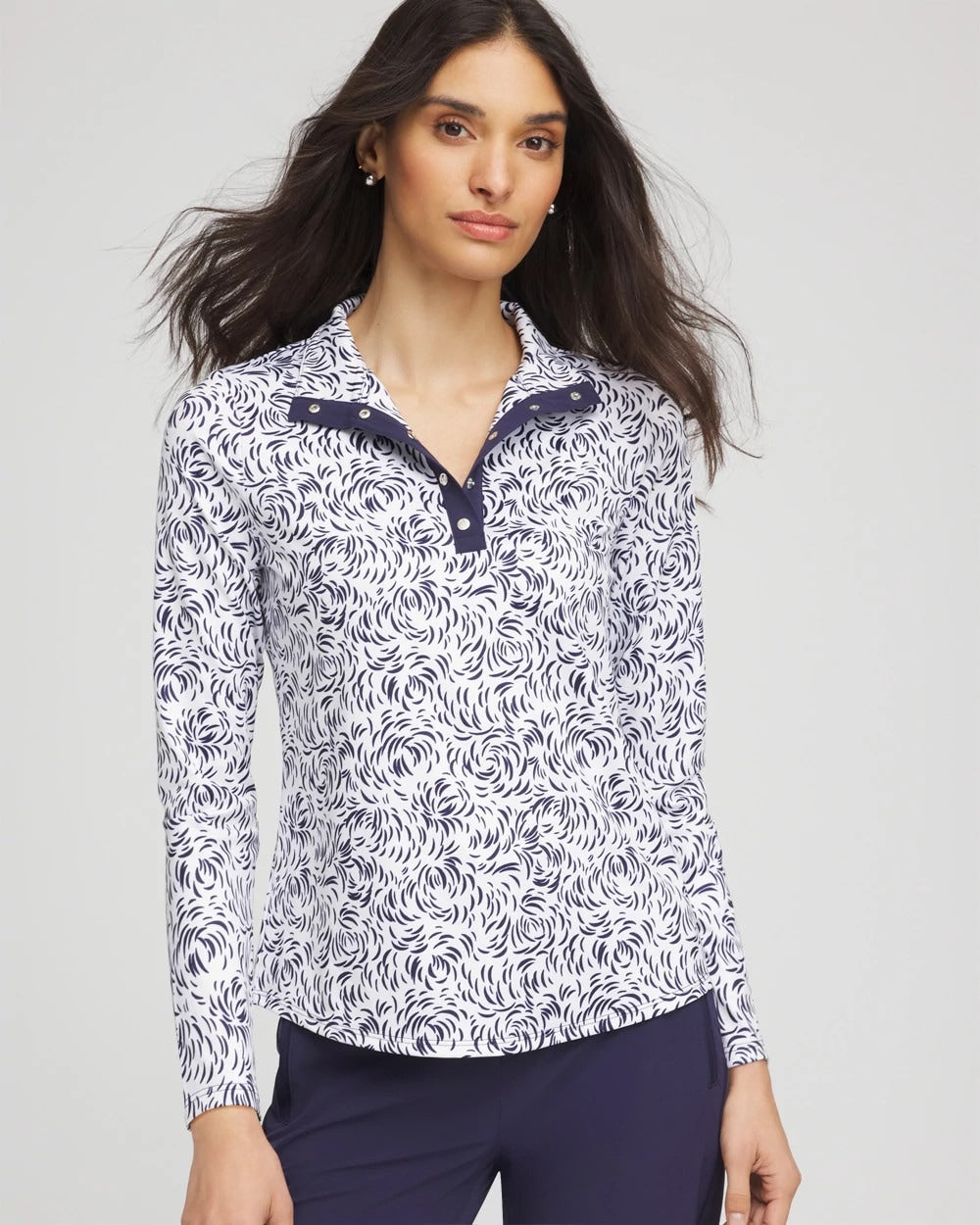 Zenergy® UPF Palma Pullover Passport Blue - Chico's