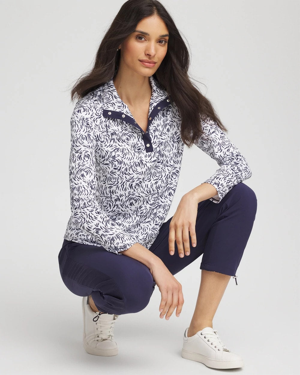 Zenergy® UPF Palma Pullover Passport Blue - Chico's