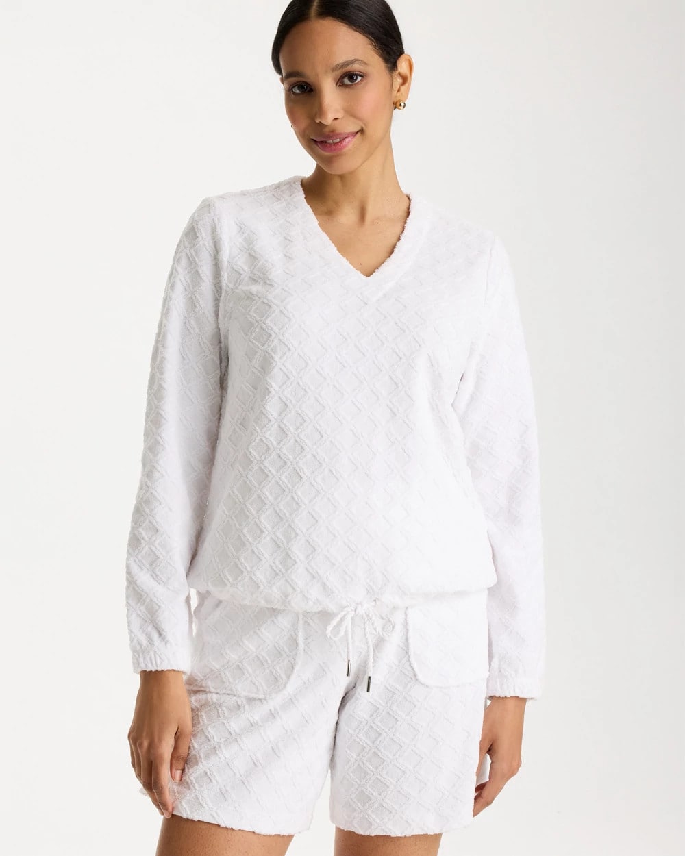 Zenergy® Terry Cloth Jacquard Top Alabaster - Chico's