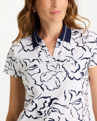 Zenergy® UPF Mesh Collar Polo Top Passport Blue - Chico's