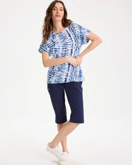 Zenergy® Tie-Dye Drop Shoulder Tee Passport Blue - Chico's