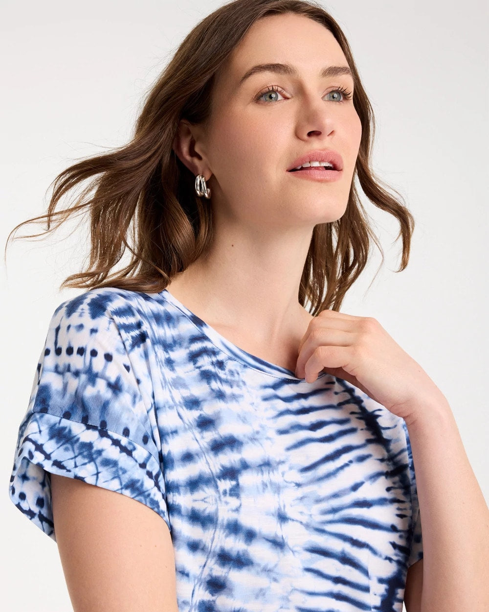 Zenergy® Tie-Dye Drop Shoulder Tee Passport Blue - Chico's