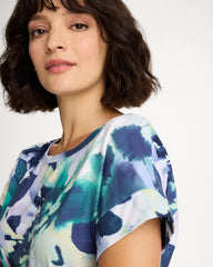 Zenergy® Floral Drop Shoulder Tee Topanga Green - Chico's