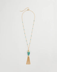 Tassel Fish Pendant Necklace Blue Multi - Chico's