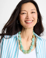 Ocean Resin Beaded Necklace Turquoise - Chico's