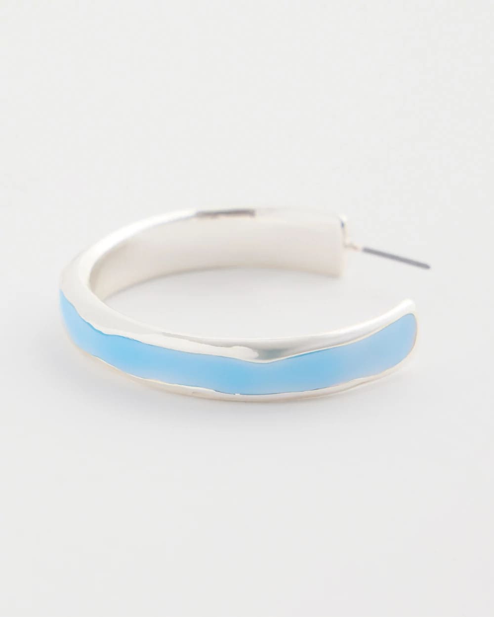 Sea Glass Inspired Hoop Earrings Blue - Chico's