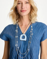 Sea Glass Inspired Pendant Necklace Blue - Chico's