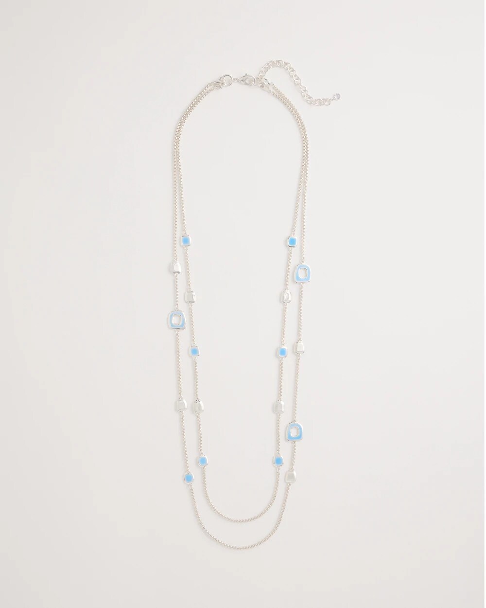 Sea Glass Inspired Charm Necklace Blue - Chico's