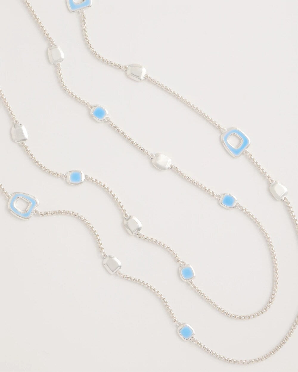 Sea Glass Inspired Charm Necklace Blue - Chico's