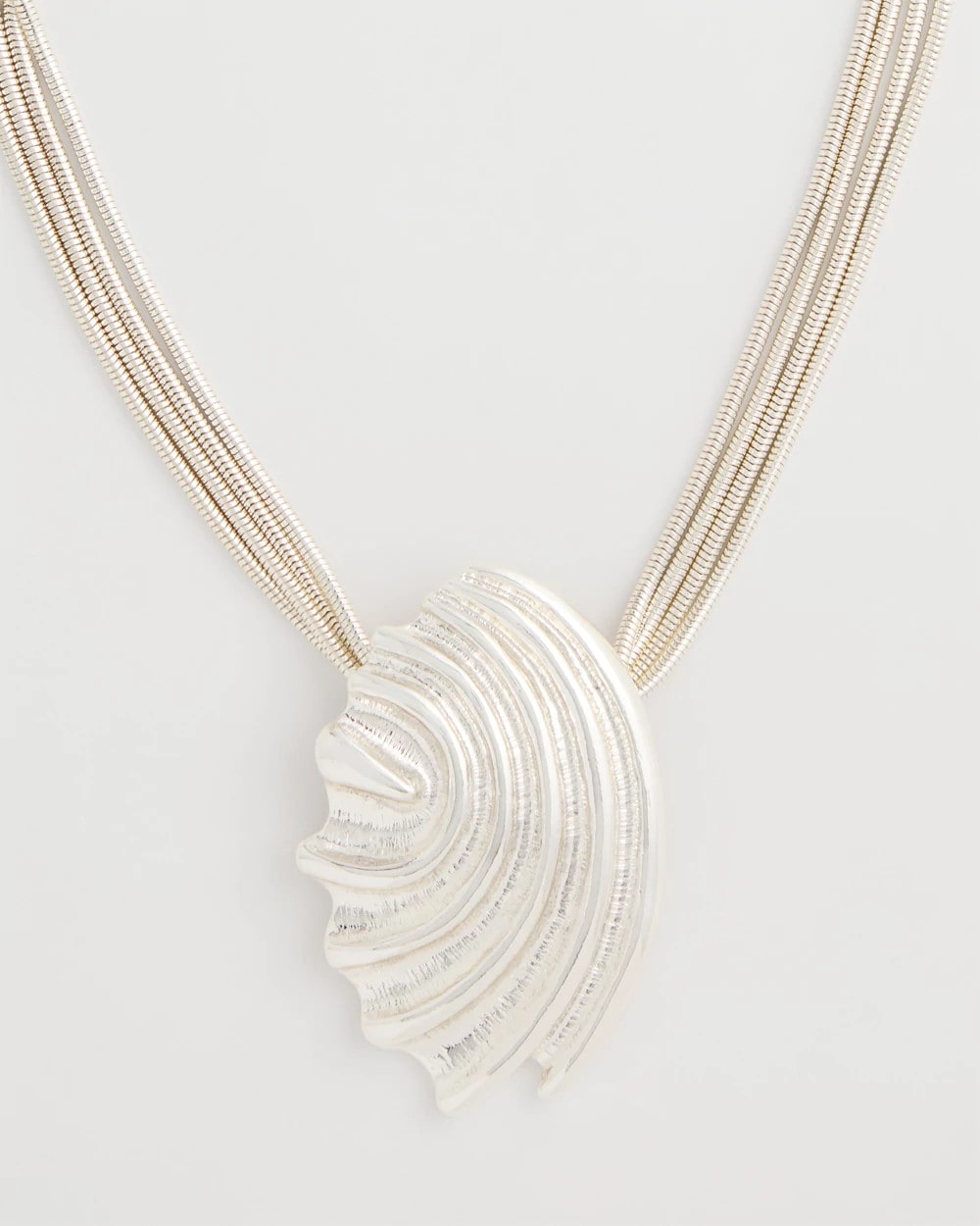 Silvertone Shell Pendant Silver - Chico's