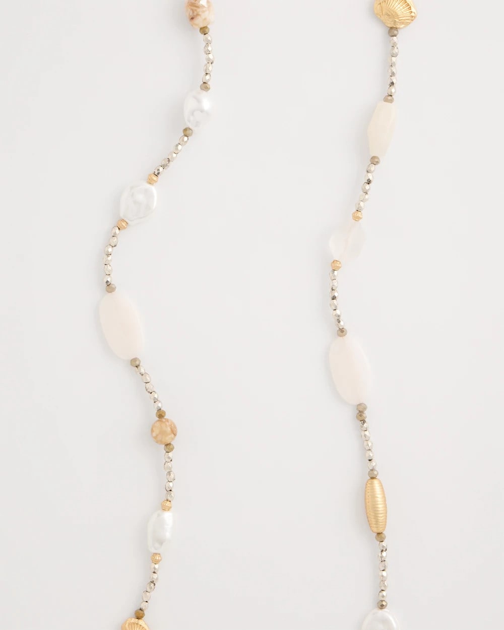 Neutral Shell Long Necklace Neutral - Chico's