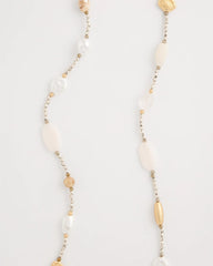 Neutral Shell Long Necklace Neutral - Chico's