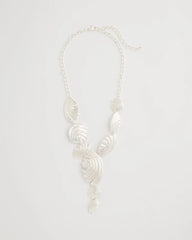 Silvertone Shell Charm Y-Necklace Silver - Chico's