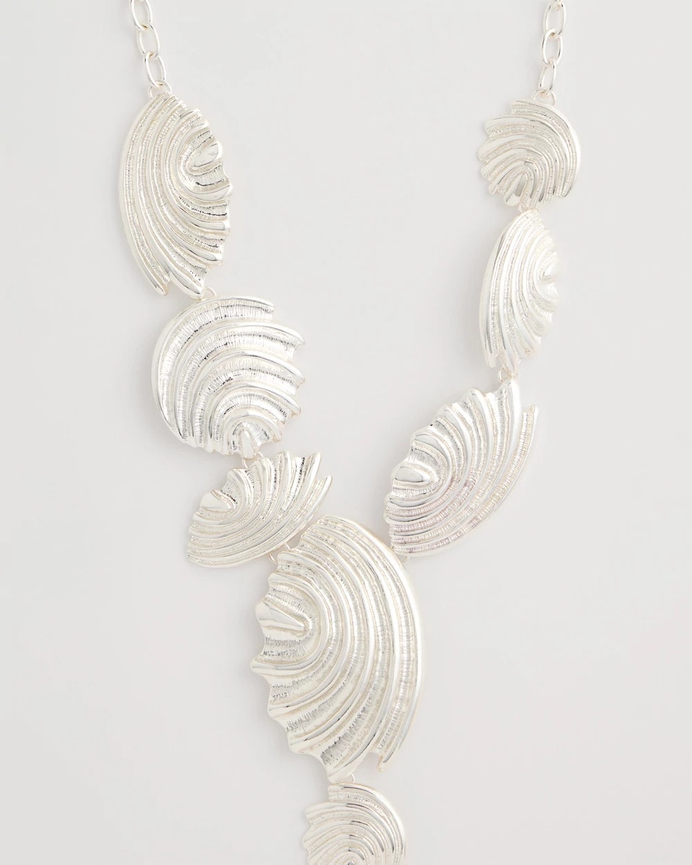 Silvertone Shell Charm Y-Necklace Silver - Chico's