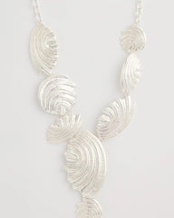 Silvertone Shell Charm Y-Necklace Silver - Chico's