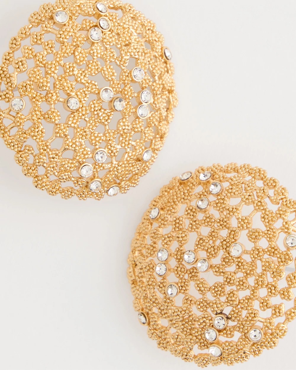 Sea Foam Medallion Stud Earrings Gold - Chico's