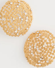 Sea Foam Medallion Stud Earrings Gold - Chico's